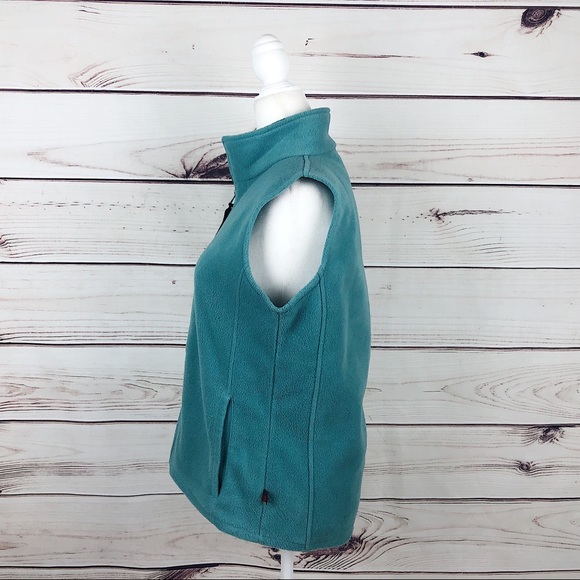 Woolrich Mint Green Zip Up Fleece Vintage Vest - Picture 5 of 8
